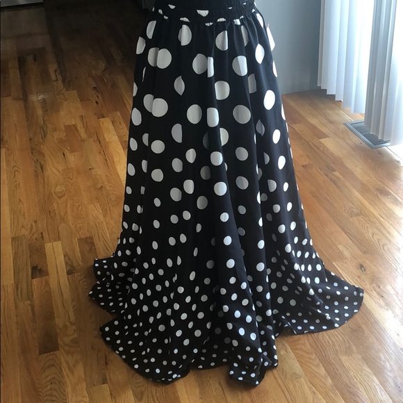 Skirts | Polka Dot Maxi Skirt | Poshmark